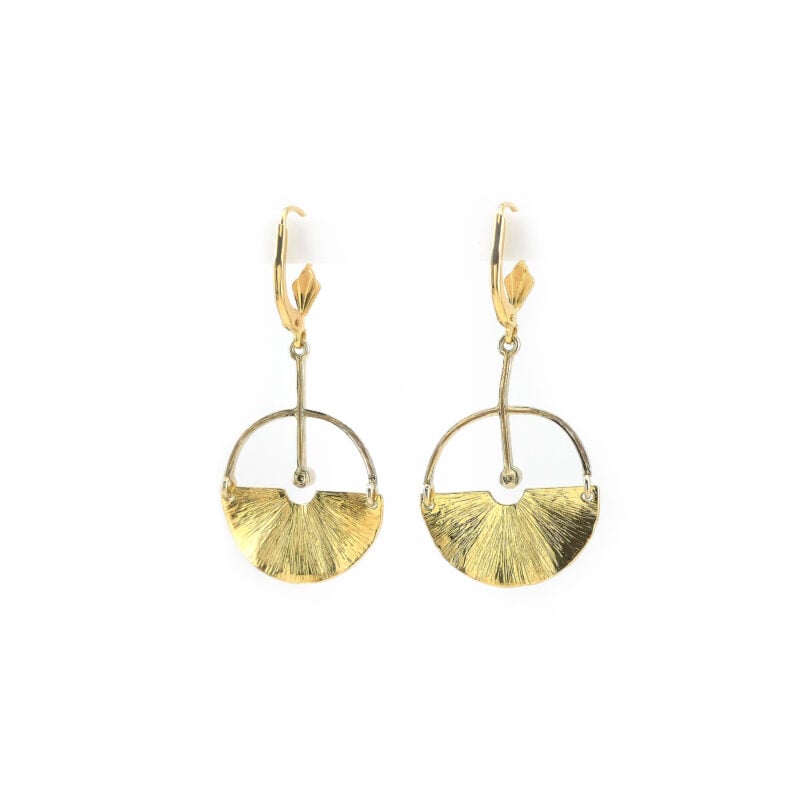 Vintage Ohrringe im organischen Design 585er Gold 3 Vintage Ohrringe im organischen Design 585er Gold