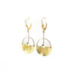 Vintage Ohrringe im organischen Design 585er Gold