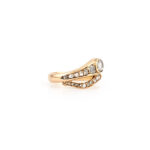 Antiker Schlangenring mit Diamanten 585er Gold