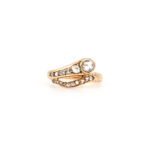 Antiker Schlangenring mit Diamanten 585er Gold