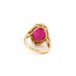 Natürlicher Rubin Ring mit Diamanten in 750er Gold