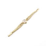 Vintage Quick Damenuhr 585er Gold Schleifen Design