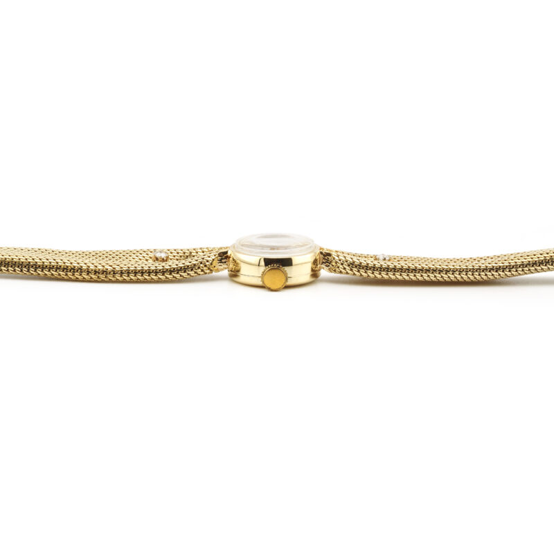 Vintage Quick Damenuhr 585er Gold Schleifen Design
