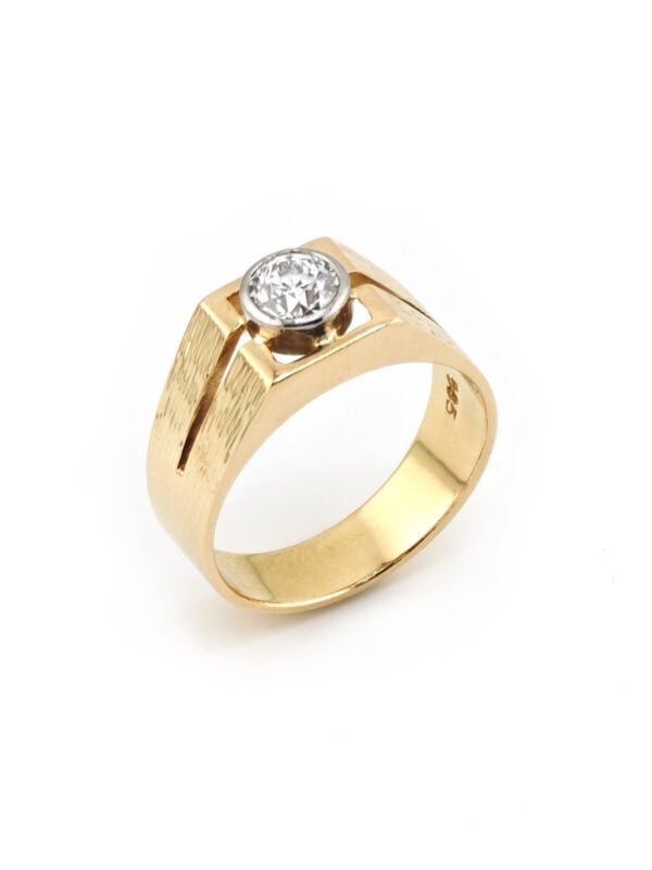 1 ct. Diamantring im Altschliff 585er Gold