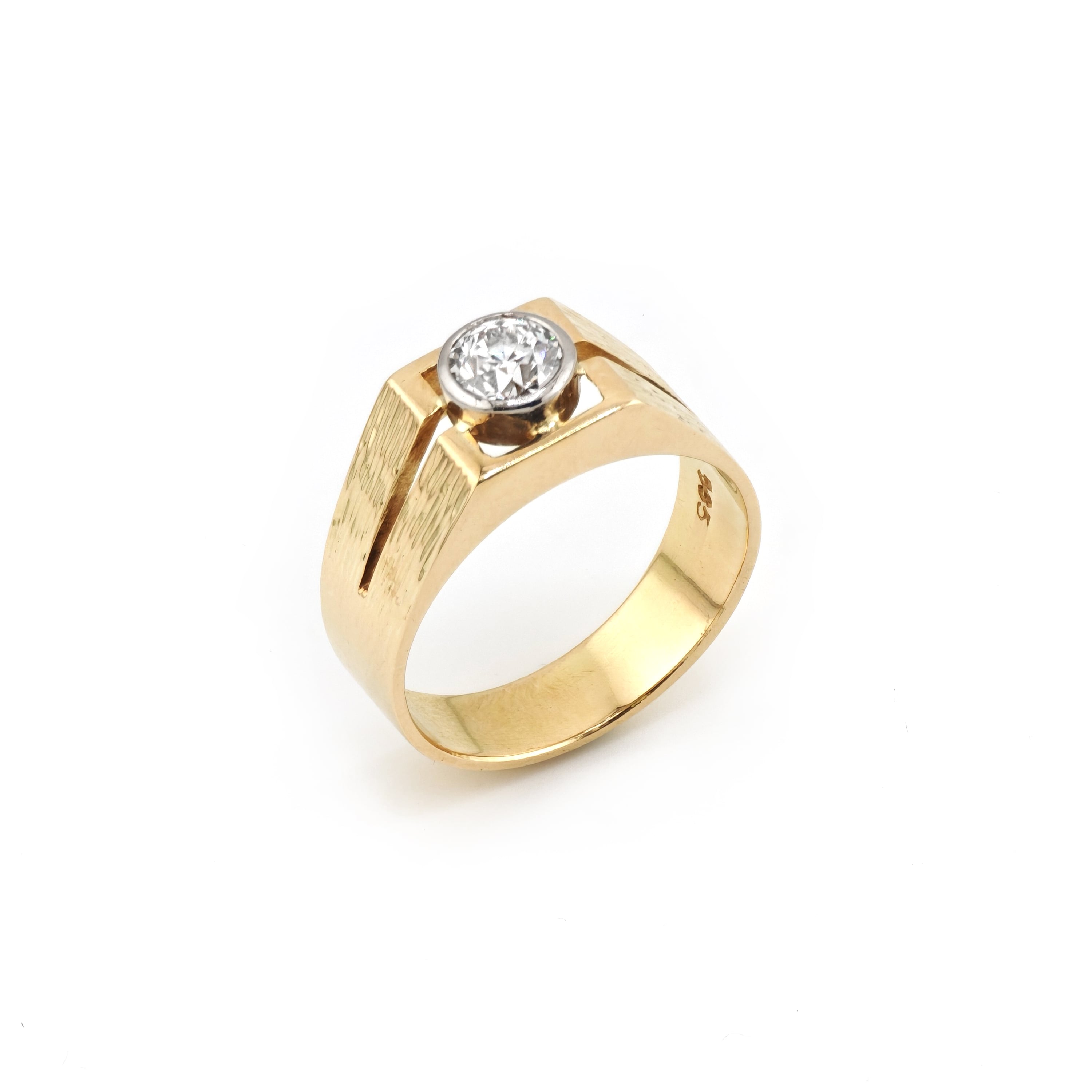 1 ct. Diamantring im Altschliff 585er Gold (1)