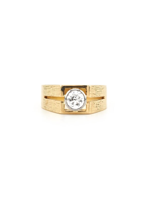 1 ct. Diamantring im Altschliff 585er Gold (5)