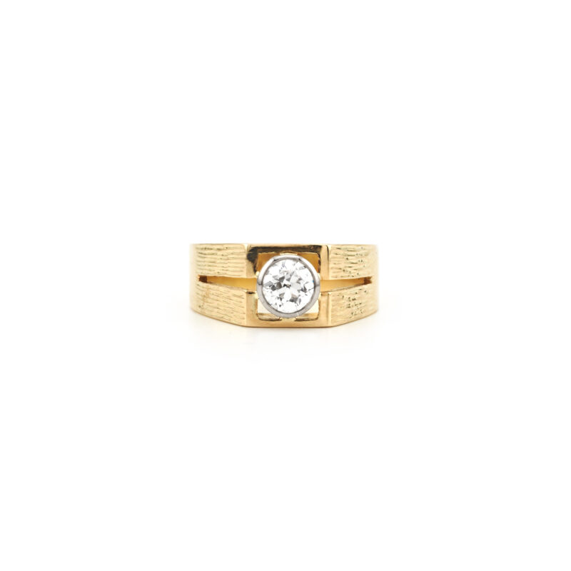 1 ct. Diamantring im Altschliff 585er Gold