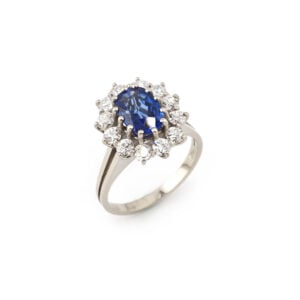 Home Juwelier Göze 10 Composite Saphir Ring mit Diamanten 750er Gold (1)