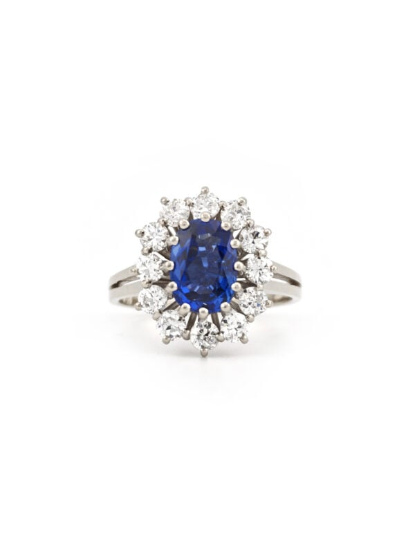 Composite Saphir Ring mit Diamanten 750er Gold (5)