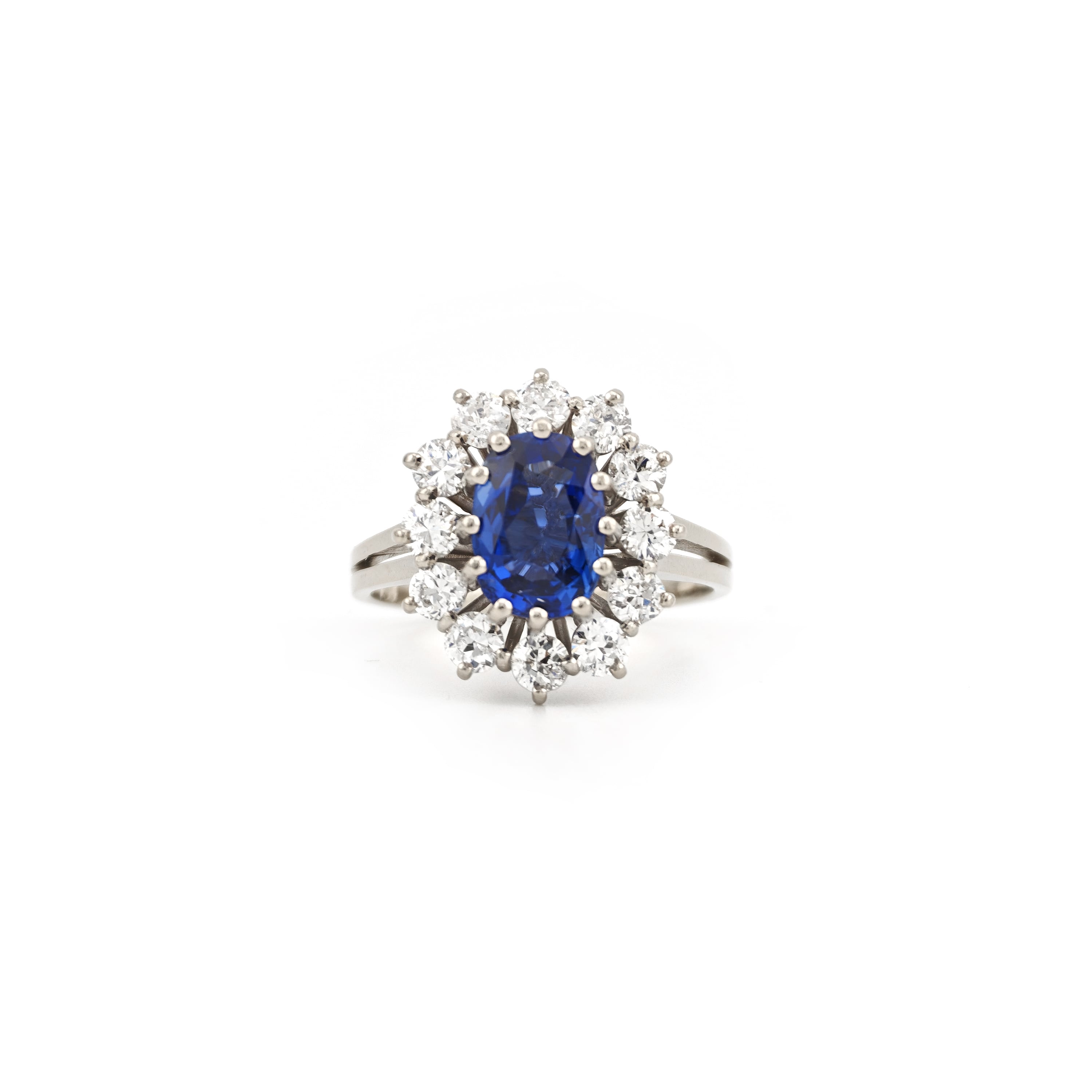 Composite Saphir Ring mit Diamanten 750er Gold (5)