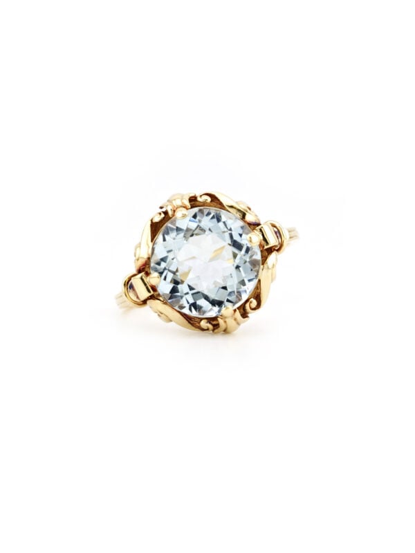 Exklusiver 4,9 ct. Aquamarin Gold Ring Zert (5)