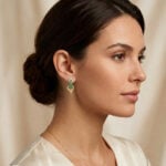 Smaragd Ohrstecker mit Diamanten 585er Gold