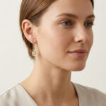 Aquamarin Ohrringe aus den 70er in 585er Gold