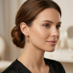 Vintage Ohrringe mit blauem Stein Gold