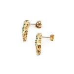 Smaragd Ohrstecker mit Diamanten 585er Gold