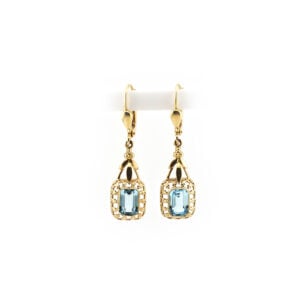 Home Juwelier Göze 12 Vintage Ohrringe mit blauem Stein Gold (1)
