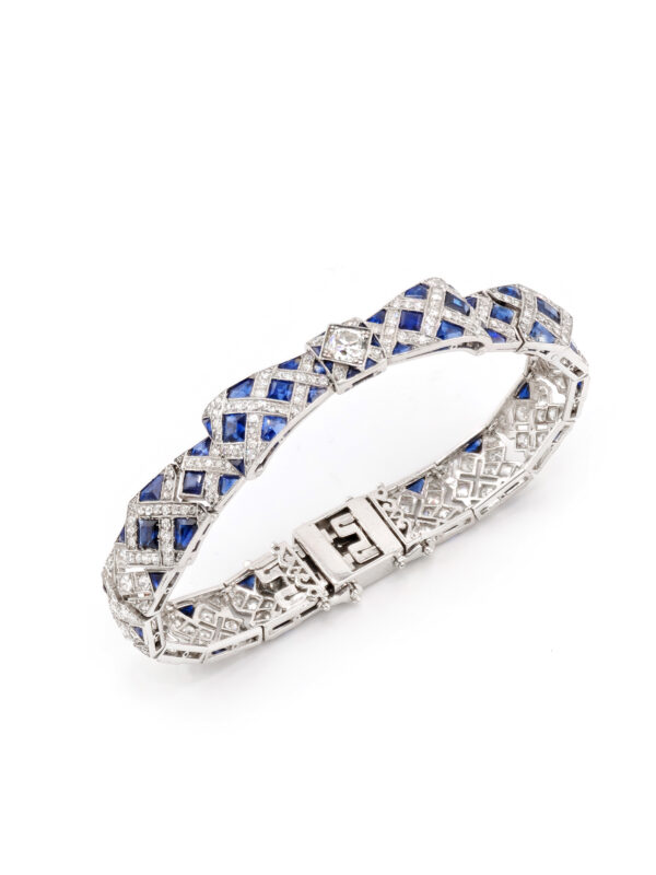 Exquisites Art Déco Armband aus Platin 950