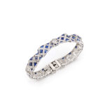 Exquisites Art Déco Armband aus Platin 950