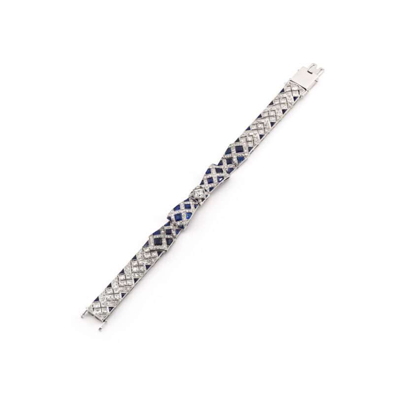 Exquisites Art Déco Armband aus Platin 950