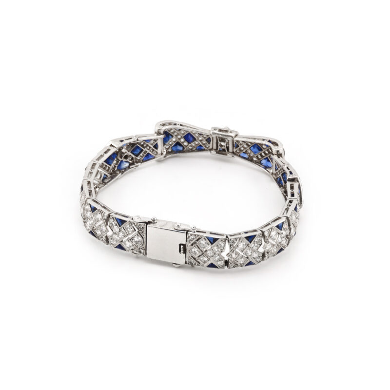 Exquisites Art Déco Armband aus Platin 950