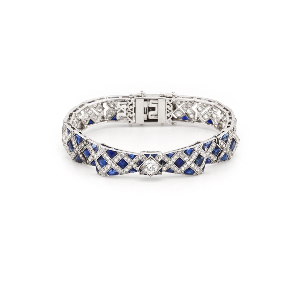 Exquisites Art Déco Armband aus Platin 950 (5)