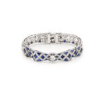 Exquisites Art Déco Armband aus Platin 950