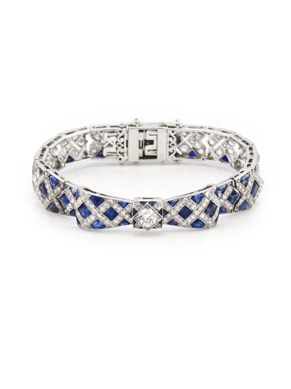 Exquisites Art Déco Armband aus Platin 950 (5)