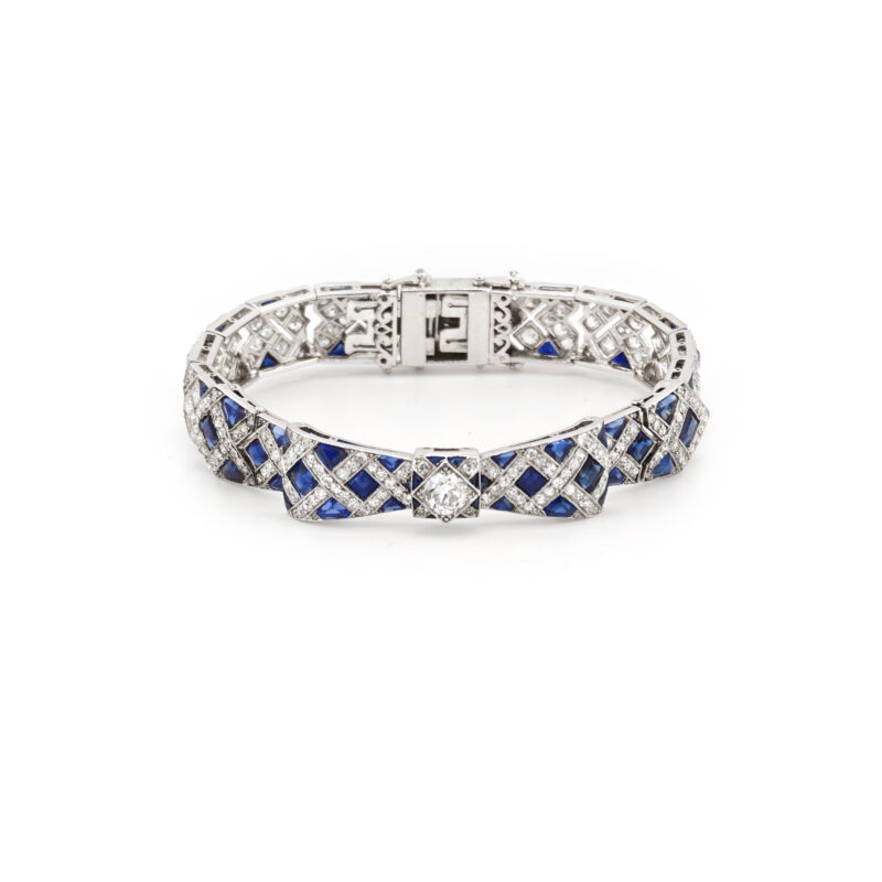 Exquisites Art Déco Armband aus Platin 950