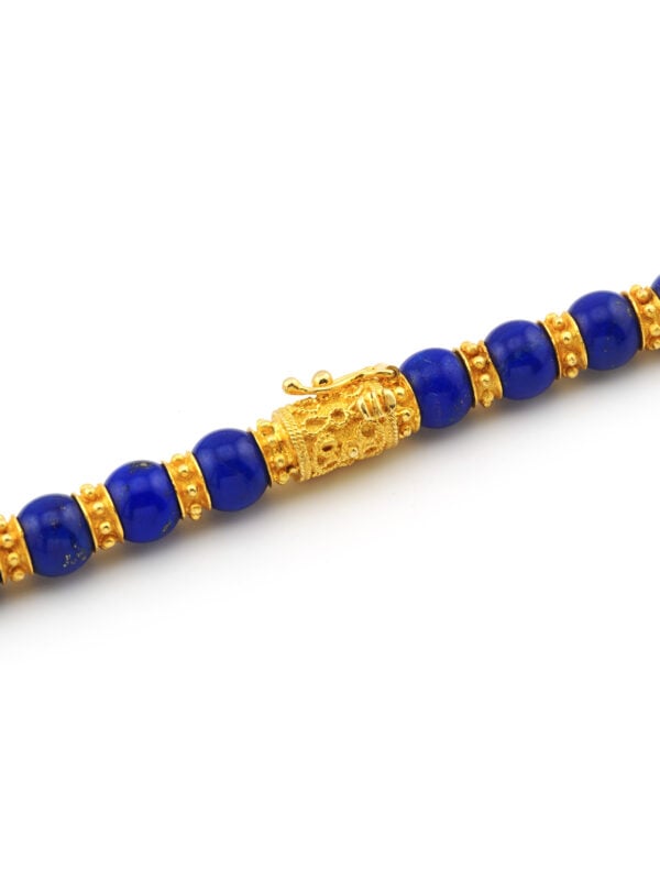 Gold Pyrit Lapis Set 750er Gold Etruscan Stil (4)