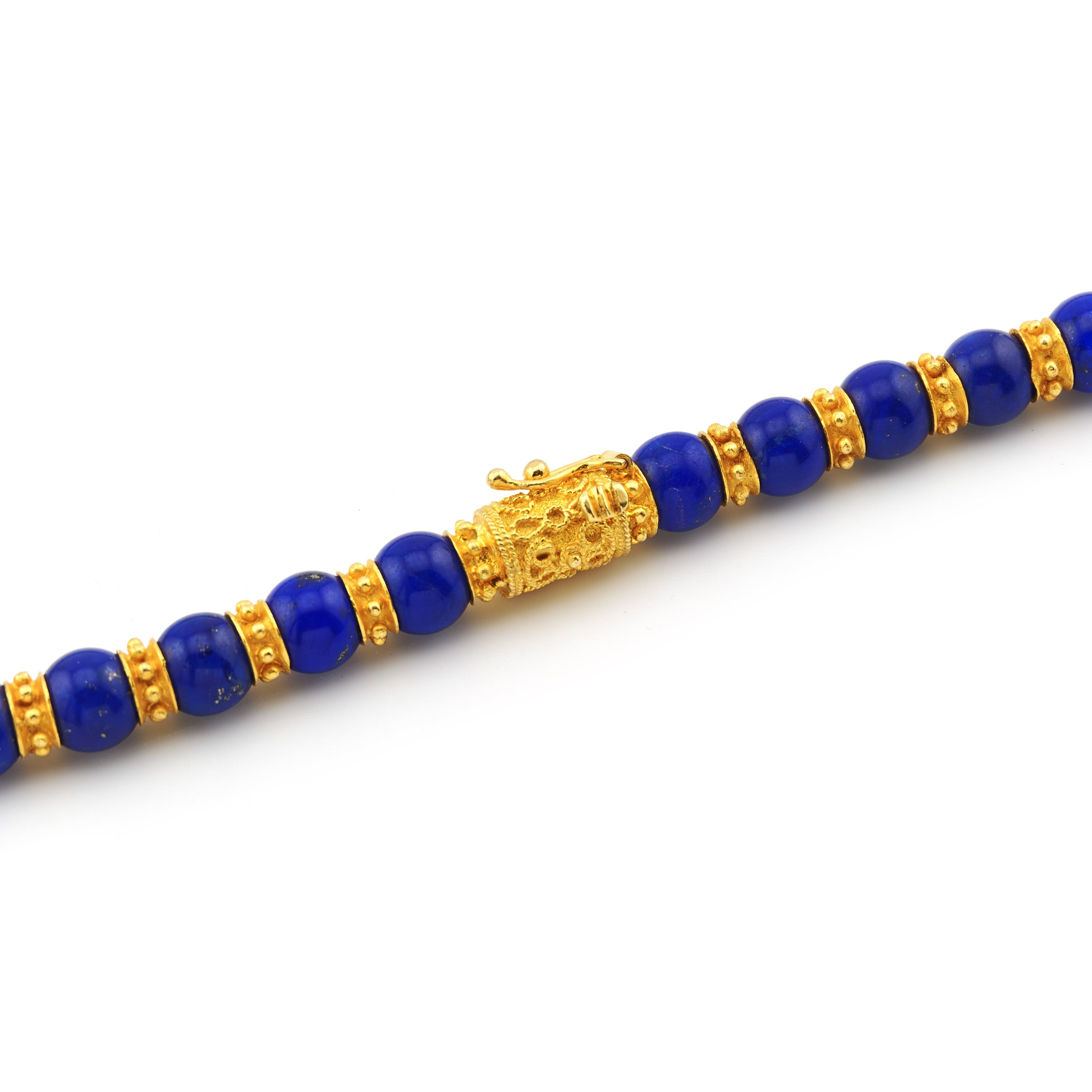 Gold Pyrit Lapis Set 750er Gold Etruscan Stil (4)