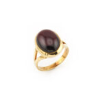 Granat Cabochon Ring aus Italien 750er Gold