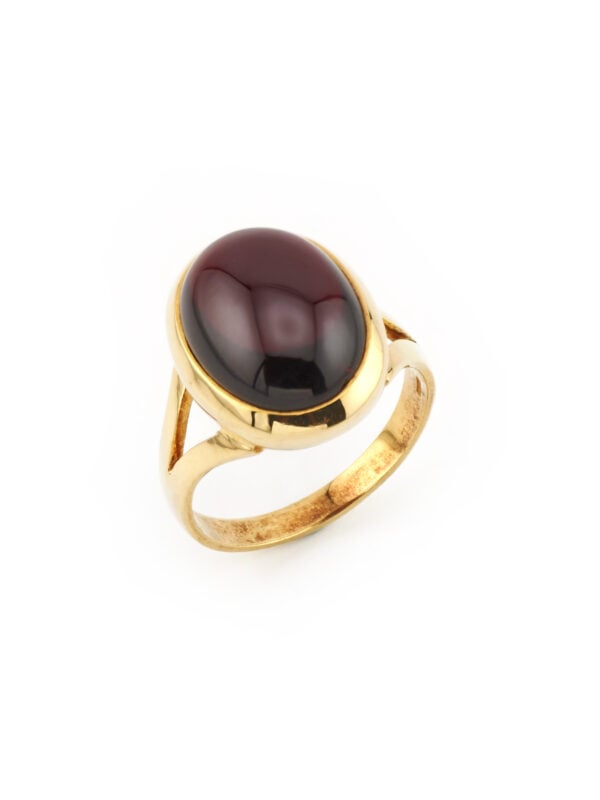 Granat Cabochon Ring aus Italien 750er Gold