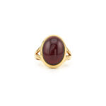 Granat Cabochon Ring aus Italien 750er Gold
