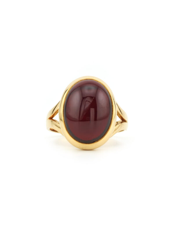 Granat Cabochon Ring aus Italien 750er Gold (5)