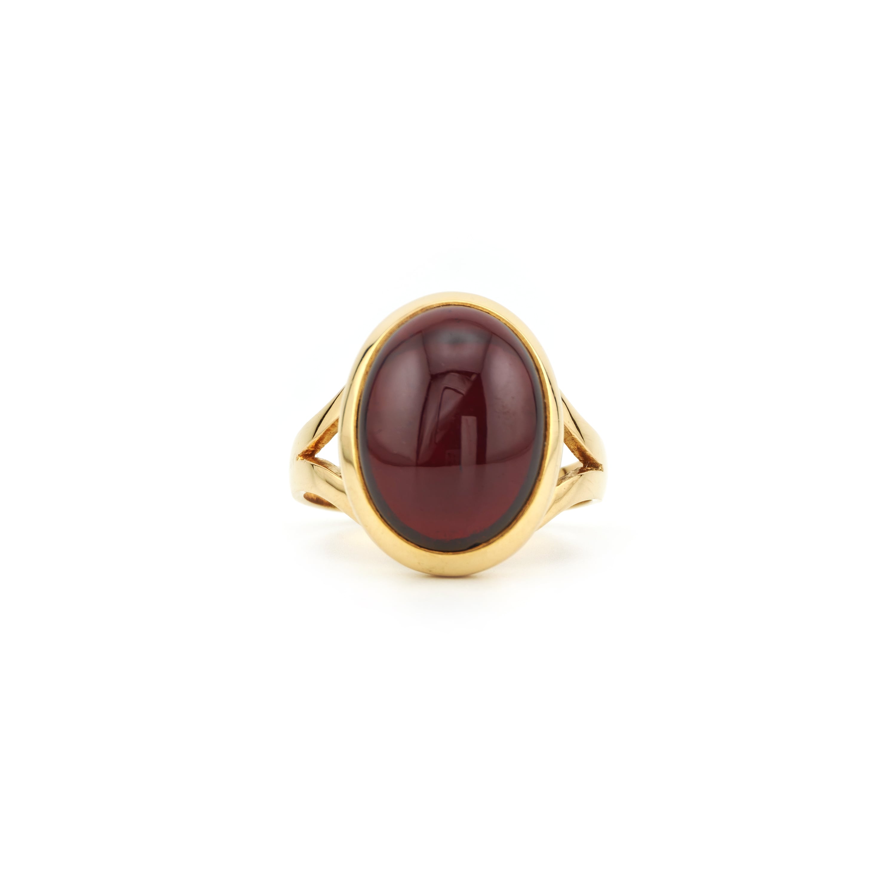 Granat Cabochon Ring aus Italien 750er Gold (5)