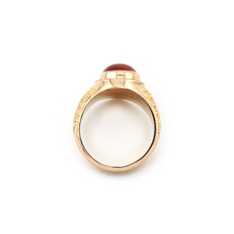 Herrenring mit Karneol Cabochon 750er Gold 5 Herrenring mit Karneol Cabochon 750er Gold