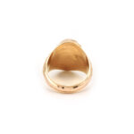 Herrenring mit Karneol Cabochon 750er Gold