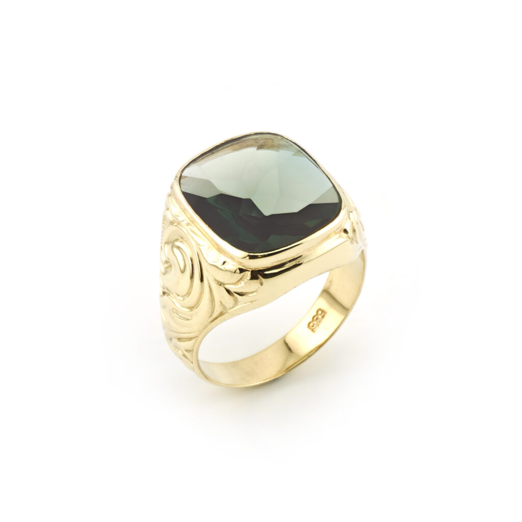 Herrenring mit Turmalin 585er Gold