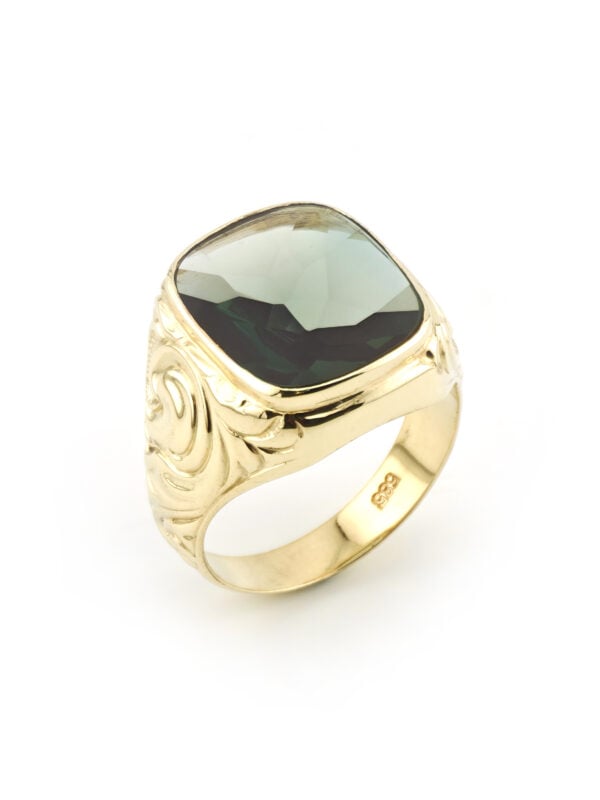 Herrenring mit Turmalin 585er Gold