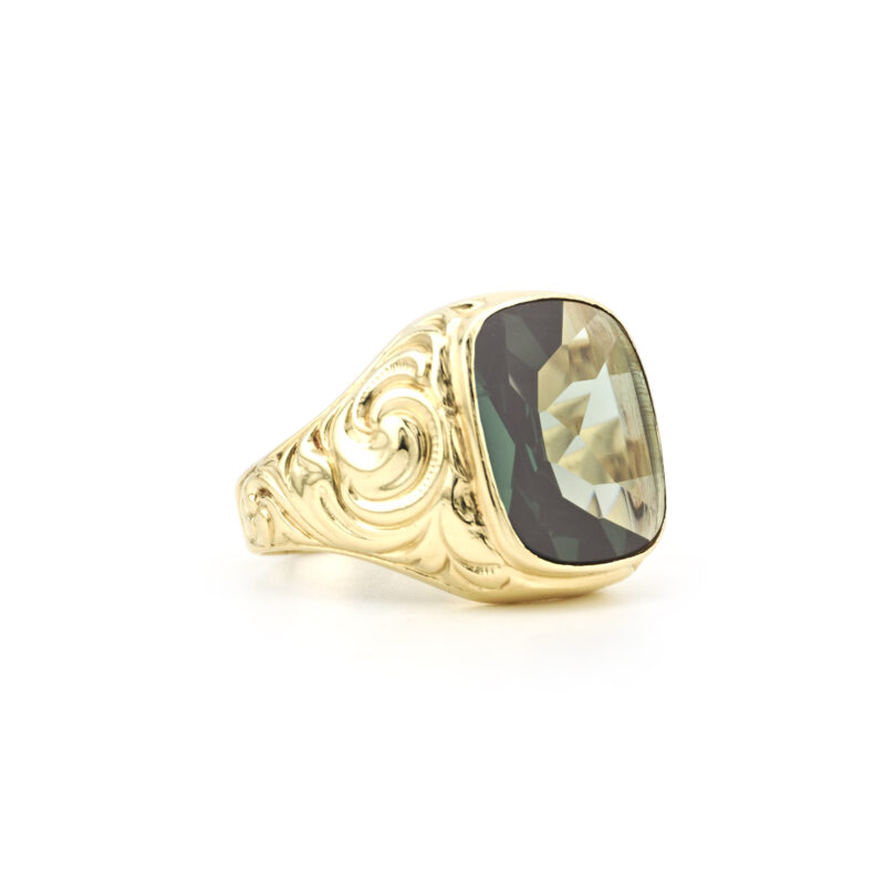 Herrenring mit Turmalin 585er Gold