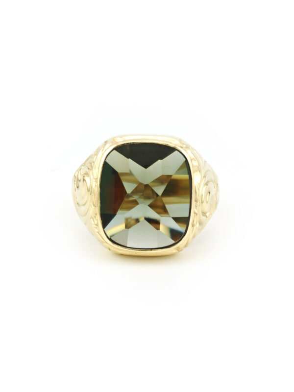 Herrenring mit Turmalin 585er Gold (5)