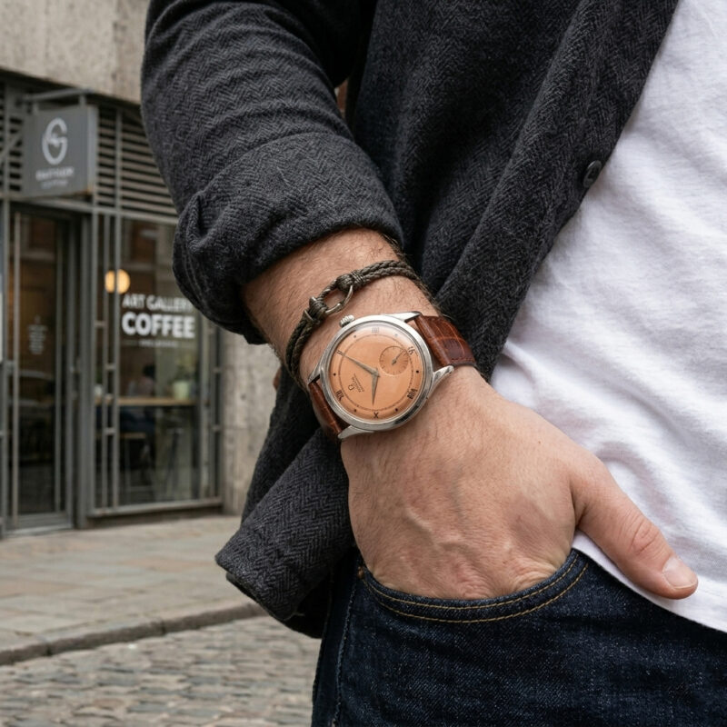Seltene Omega Automatik Ref. 2374 – Salmon Dial