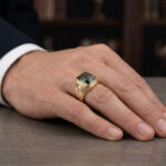 Herrenring mit Turmalin 585er Gold