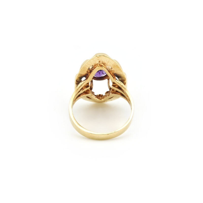 Retro Ring mit Amethyst 585er Gold