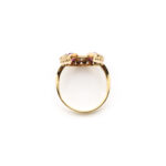 Rubin Hufeisenring 585er Gold mit Diamant 0,25 ct.