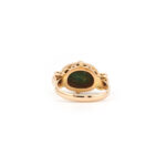 Türkis Cabochon Ring 585er Gold Etruscan Stil