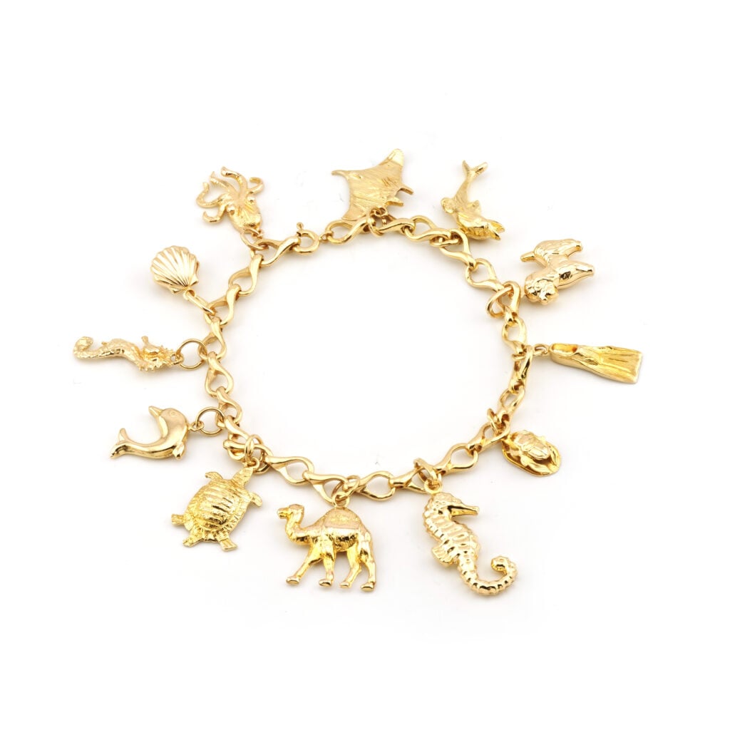 Ägyptisches Bettelarmband massiv 750er Gelbgold