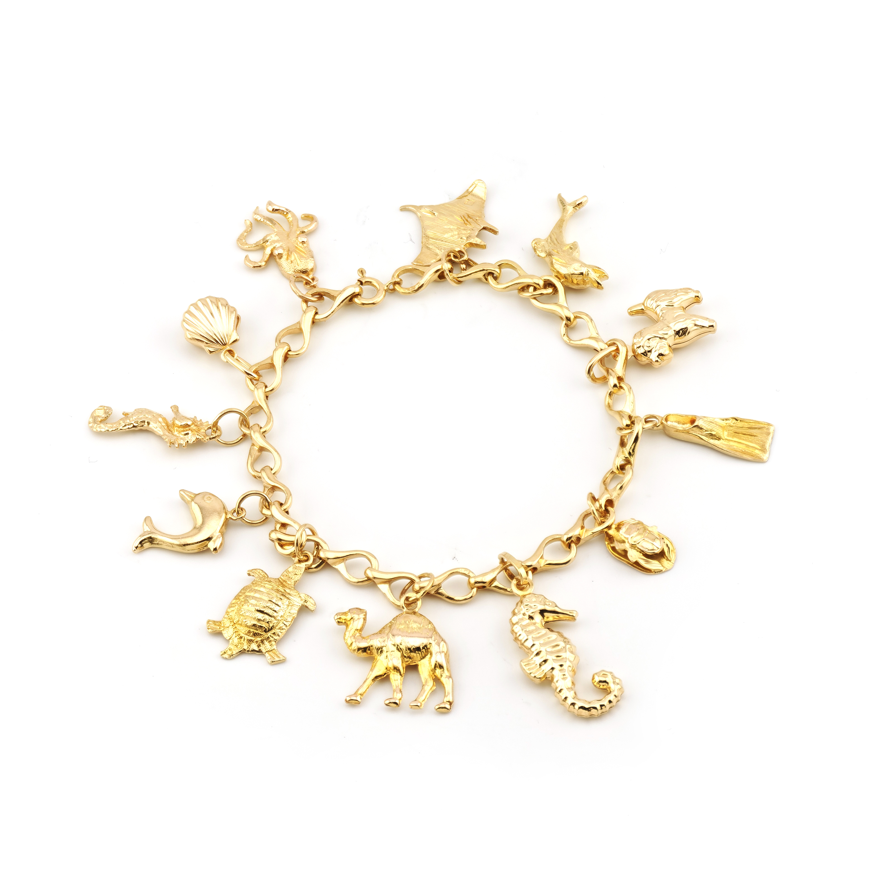 Ägyptisches Bettelarmband massiv 750er Gelbgold