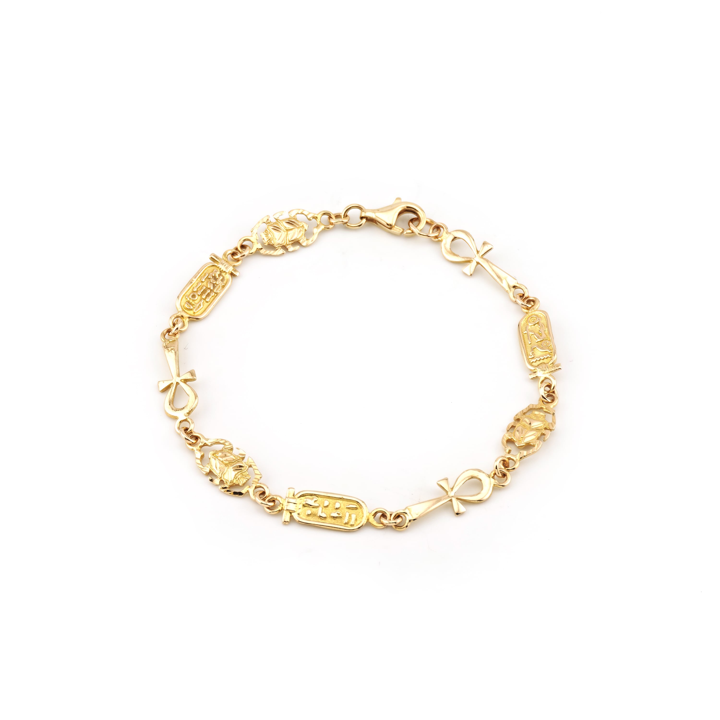 Ägyptisches Gliederarmband aus 750er Gold