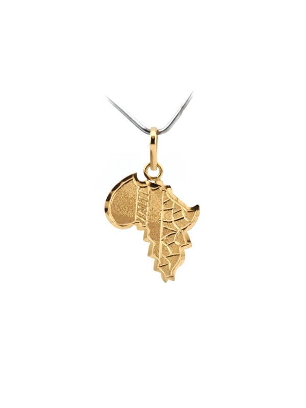 Afrika Anhänger strukturiert aus 750er Gold